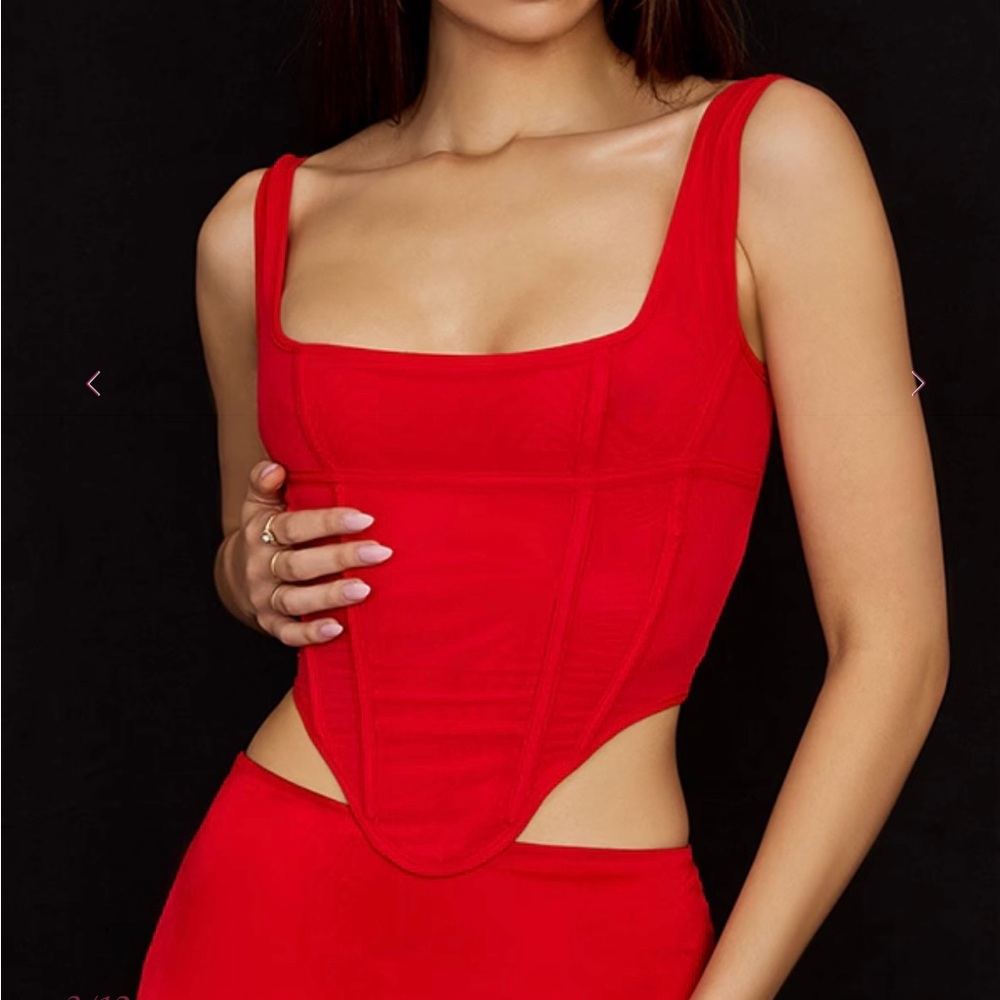 House of CB Red Crop Top - Picture 3 of 6
